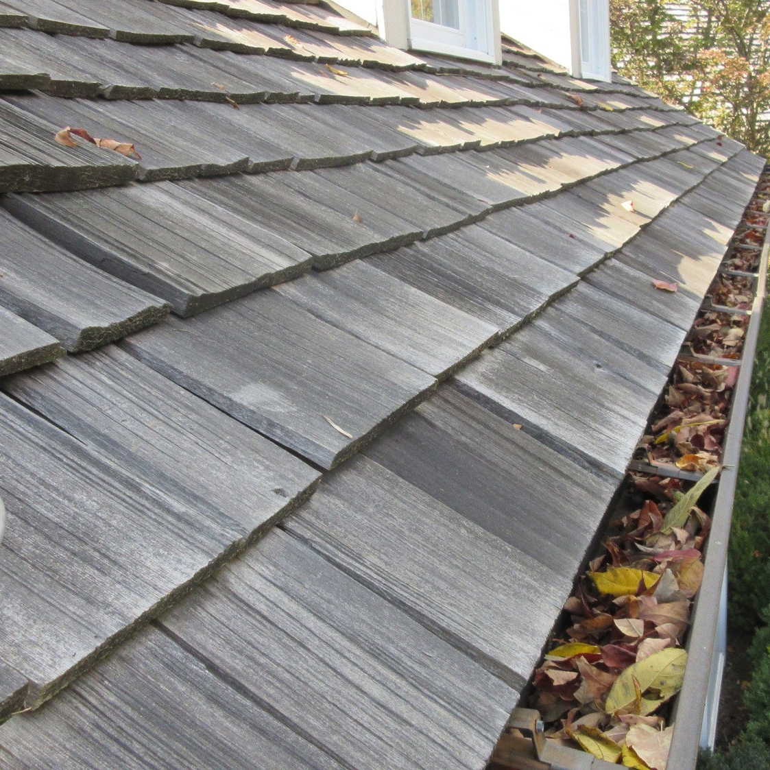 slate wood roof gutter cleaning 3